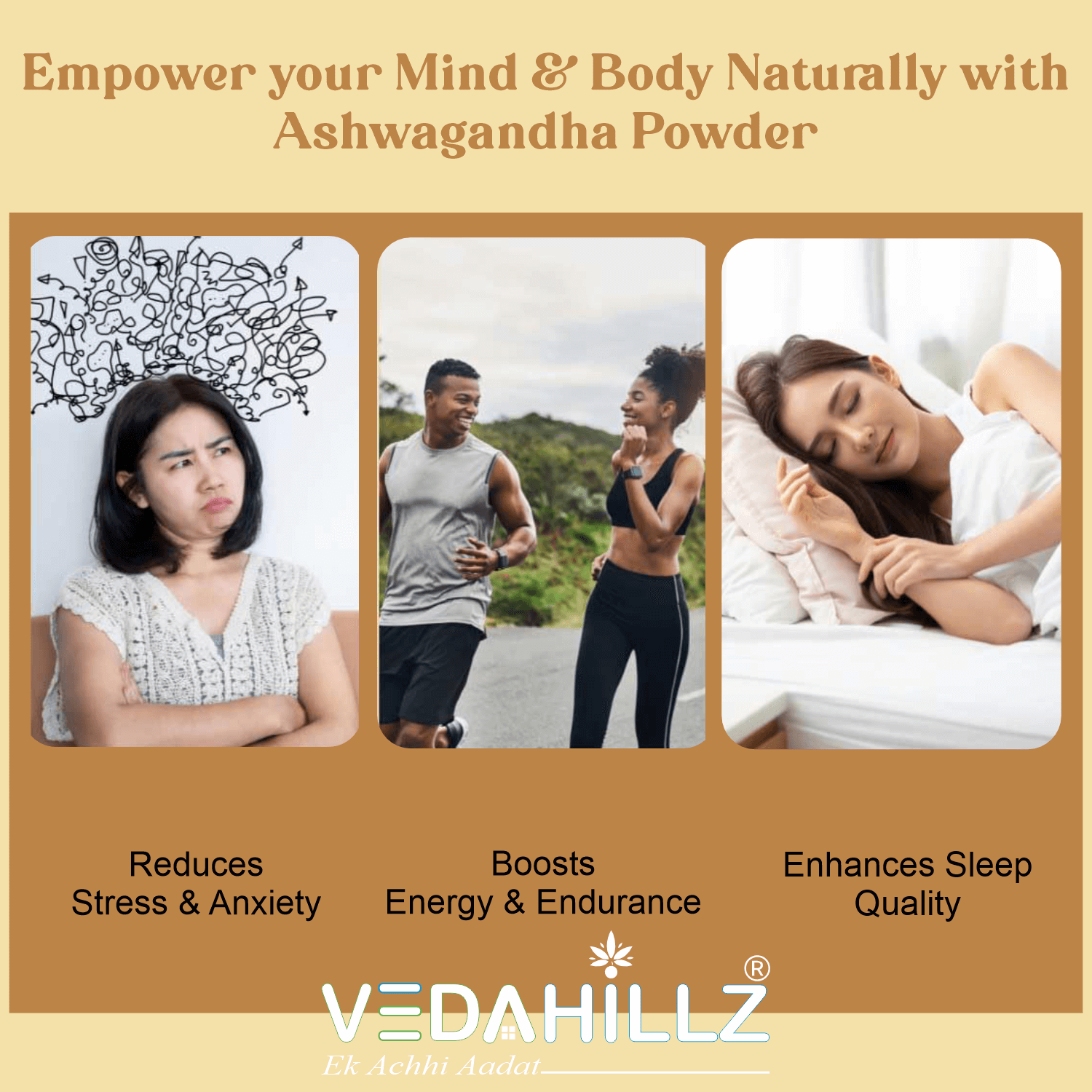 Vedahillz Ashwagandha Powder Made from Carefully Selected Ashwagandha Roots